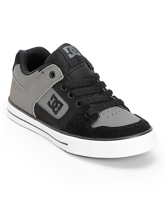 DC Boys Pure Charcoal & Black Skate Shoes | Zumiez