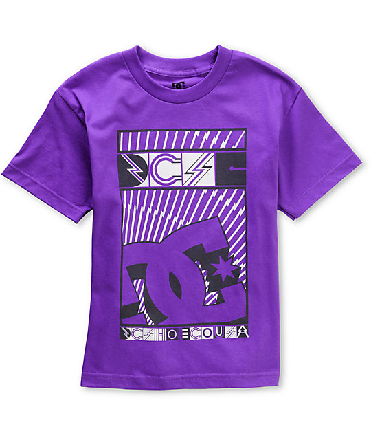 DC Boys Shocked Purple T-Shirt | Zumiez