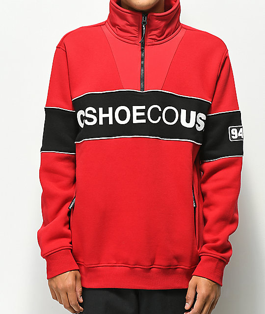 sudadera roja cremallera