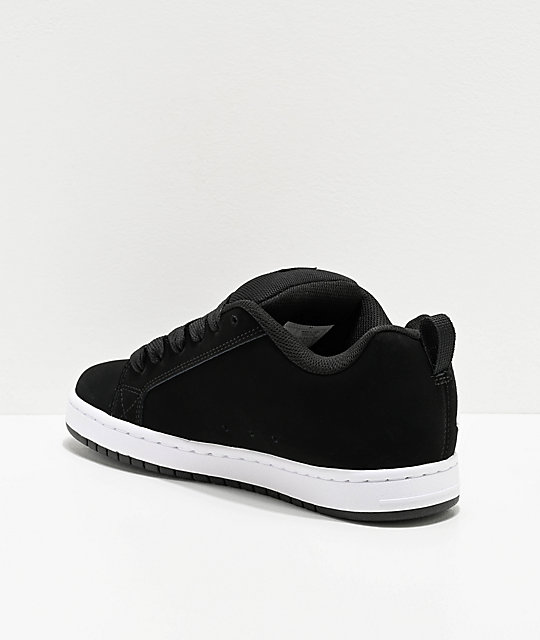 DC Court Graffik Black & White Skate Shoes | Zumiez