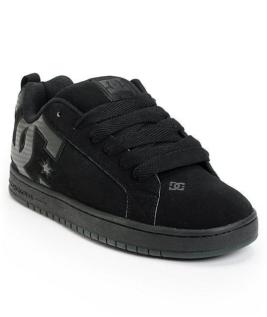 DC Court Graffik SE Black & Carbon Fiber Skate Shoes | Zumiez