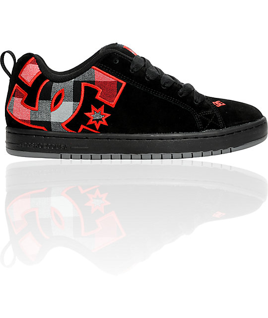 DC Court Graffik SE Black & Red Shoes | Zumiez