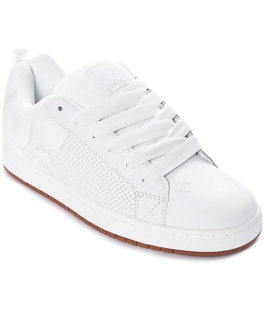 dc skate shoes white
