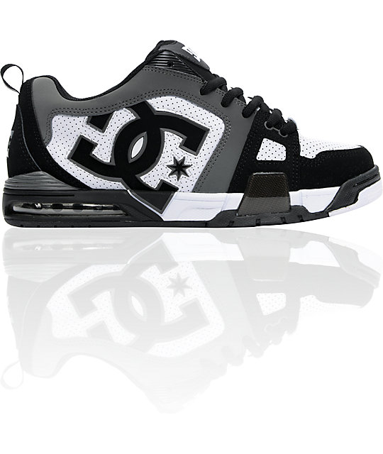 DC Frenzy Black & Battleship Skate Shoes | Zumiez