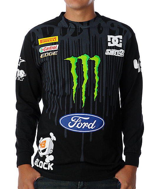 DC Ken Block Drip Black Long Sleeve T-Shirt | Zumiez