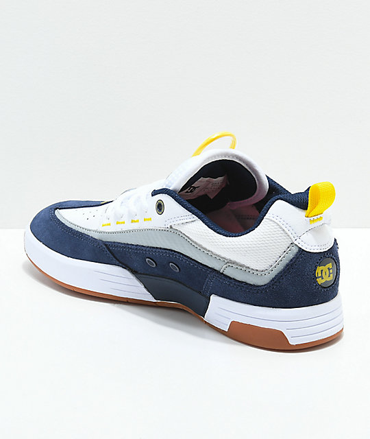 blue and yellow dc shoes