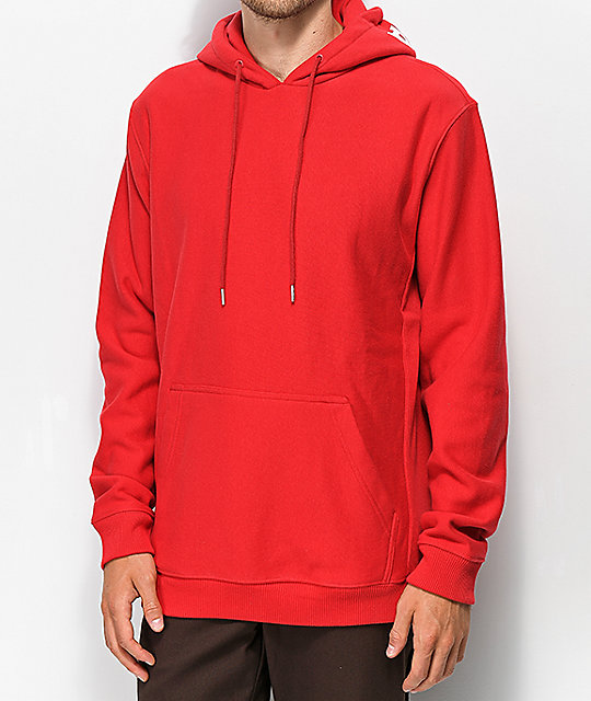 all red hoodie