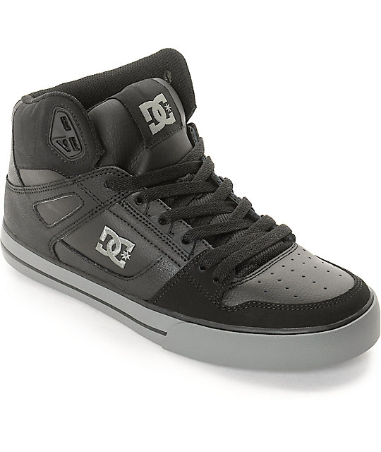 DC Spartan High WC Black & Grey Skate Shoes