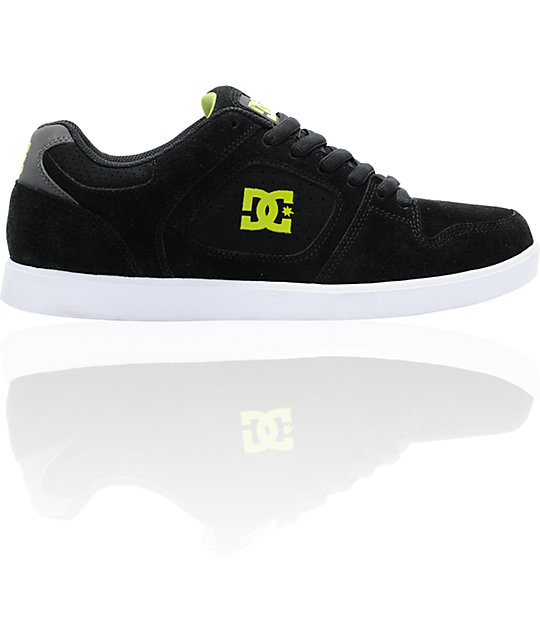 black and green dc shoes