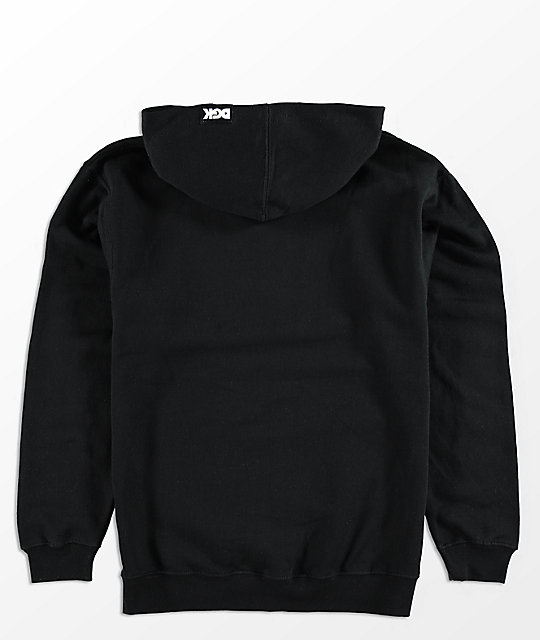 black faded hoodie