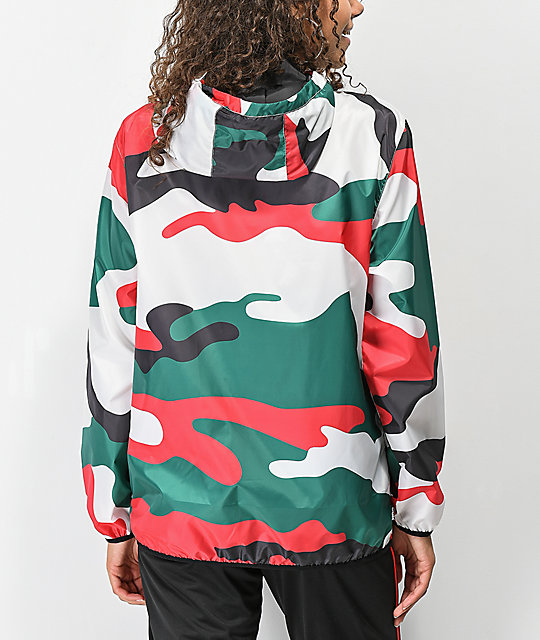 red and white camo hoodie