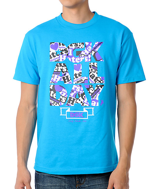 DGK Haters Collage Turquoise T-Shirt | Zumiez