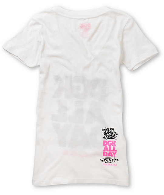 DGK Jungle White V-Neck T-Shirt | Zumiez