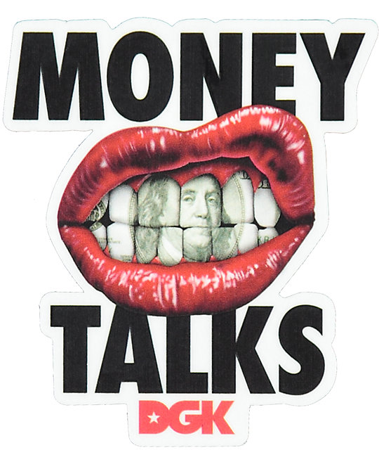 Dgk Money Talks Sticker Zumiez - 