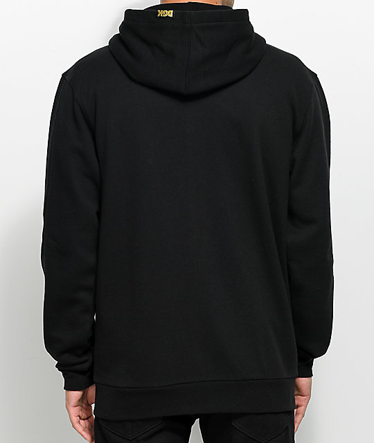 DGK Shut Out Black Varsity Snap Front Hoodie | Zumiez