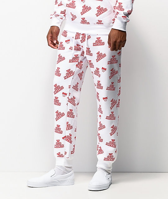 red and white sweats