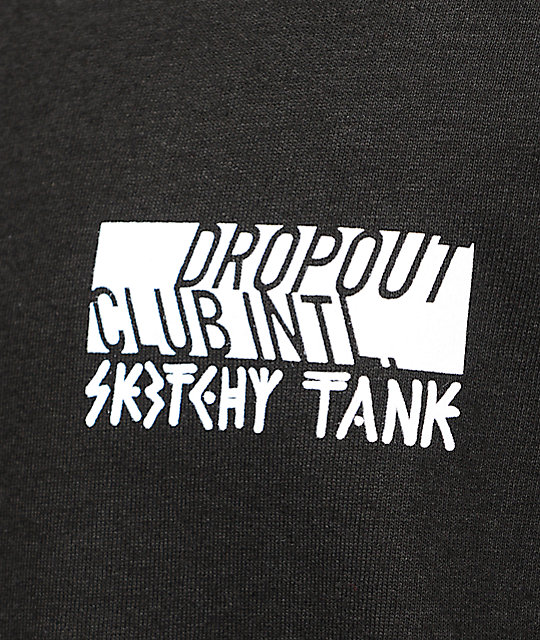 DROPOUT CLUB INTL. X Sketchy Tank Eat The Rich Black T-Shirt | Zumiez