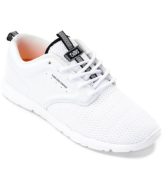 white mesh shoes