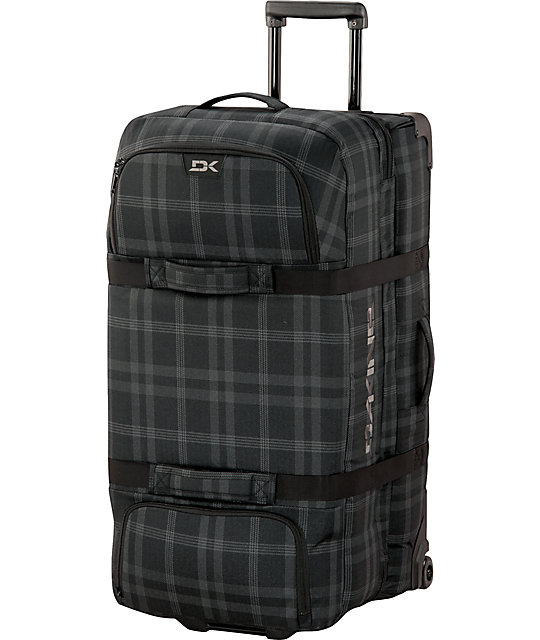 plaid luggage