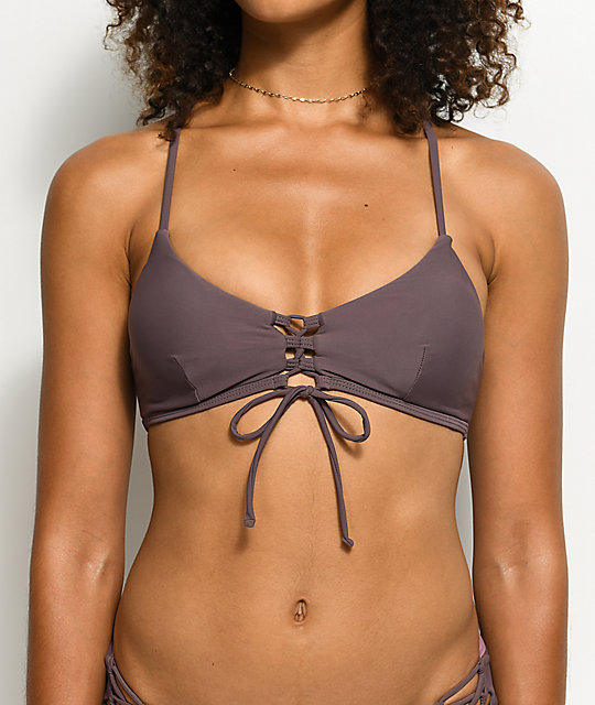 Damsel Purple Bralette Bikini Top Zumiez