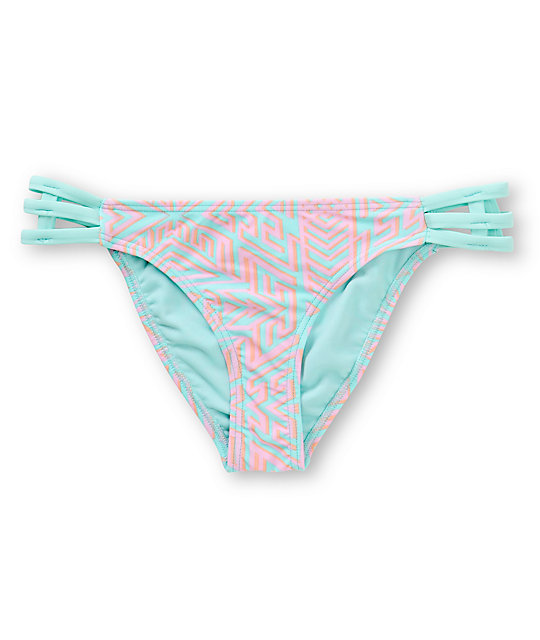 Damsel Tryst Pastel Tribal Side Strap Bikini Bottom | Zumiez