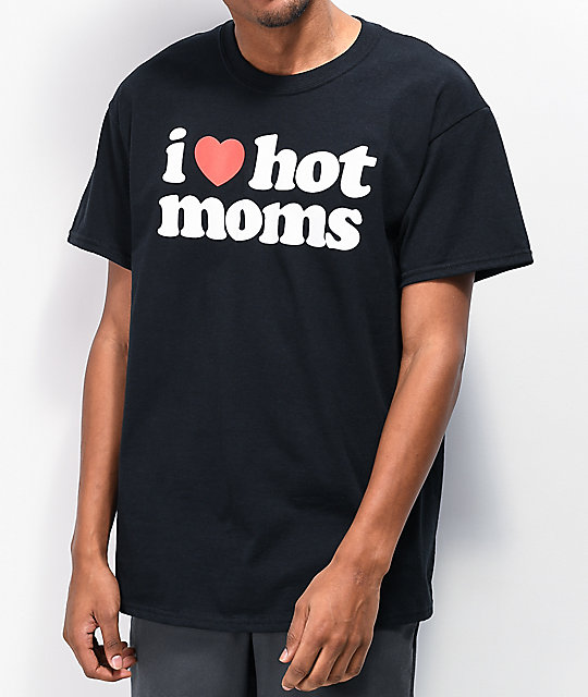Danny Duncan I Heart Hot Moms Black T Shirt Zumiez
