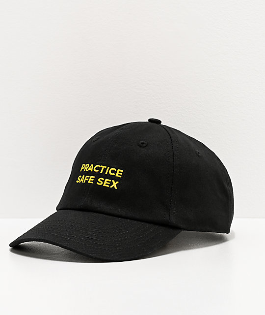 Danny Duncan Practice Safe Sex Black Yellow Strapback Hat Zumiez