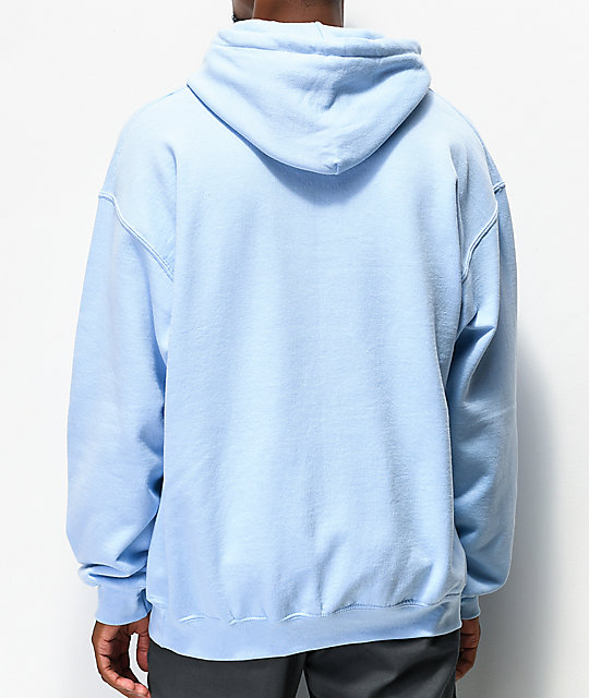 light blue sweatshirt