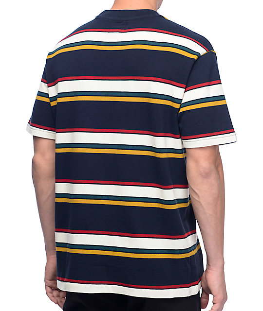 Dark Seas Blueside Navy Knit T-Shirt | Zumiez