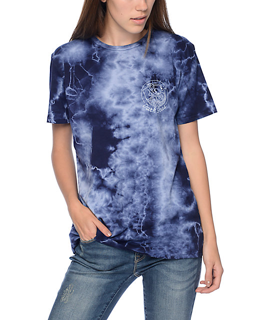 Dark Seas Forbidden Navy Tie Dye T Shirt