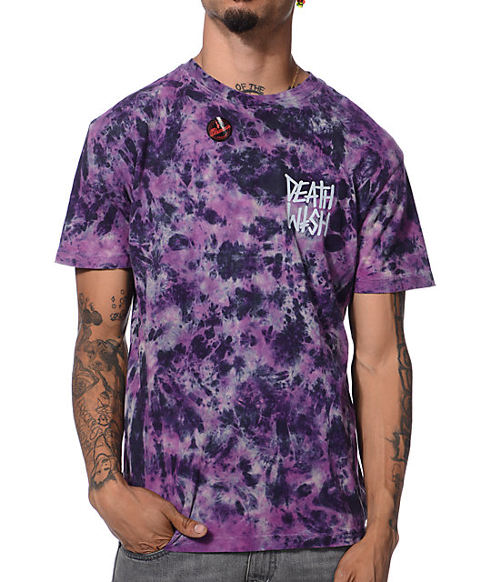 Deathwish Deathstack Purple Marble Tie Dye T-Shirt | Zumiez