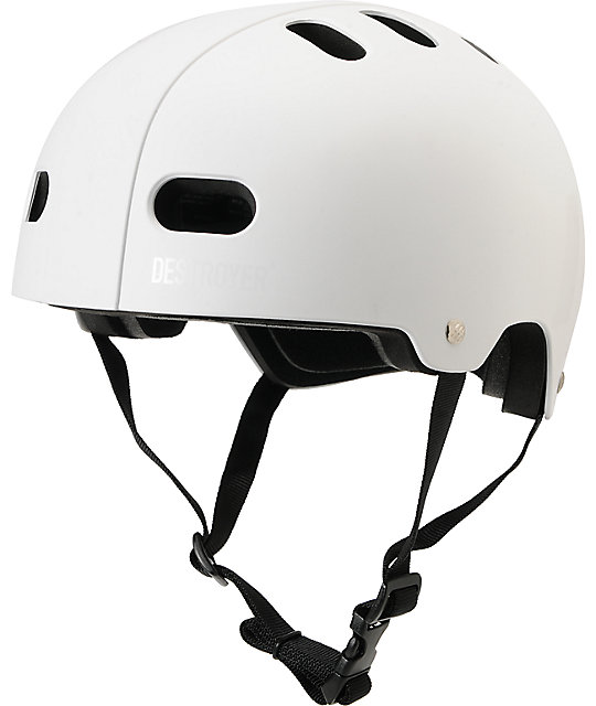 Destroyer DH1 Matte White Skateboard Helmet | Zumiez