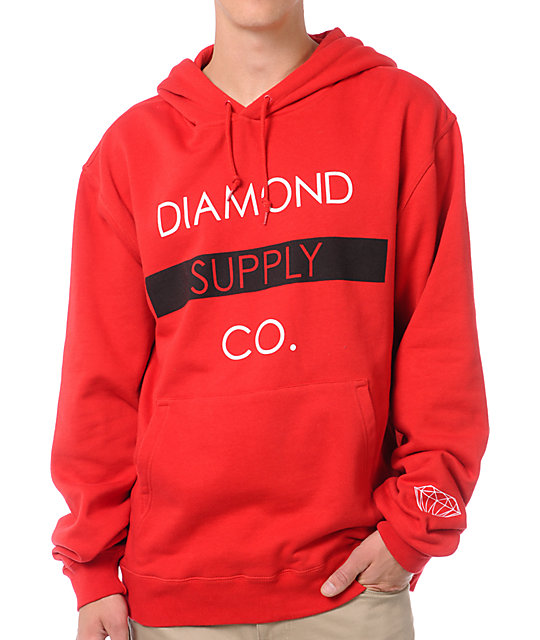 diamond supply co red sweatshirt