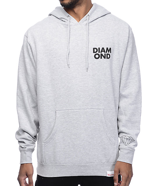Diamond Supply Co Blur Grey Hoodie | Zumiez