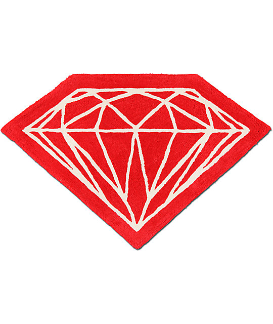 Diamond Supply Co Brilliant Red White Rug Zumiez Diamond Supply Co Brilliant Red White Rug