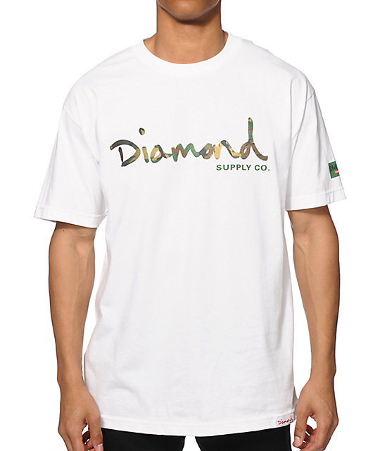 diamond supply camo shirt