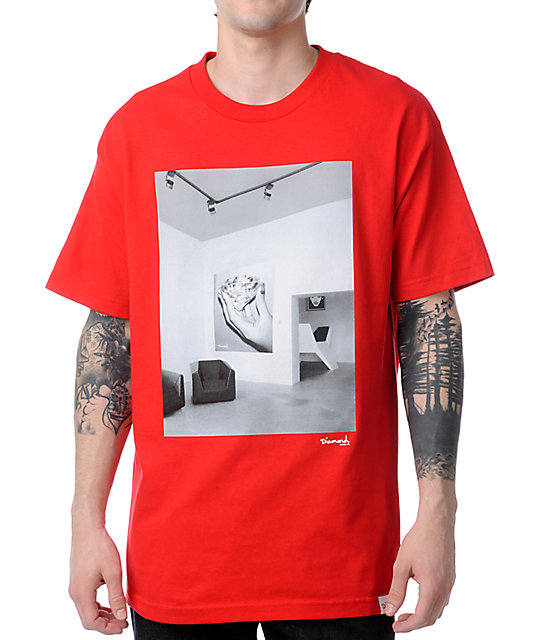 diamond supply co red shirt