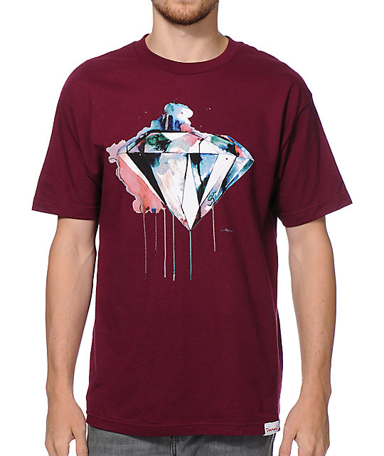 maroon diamond supply shirt