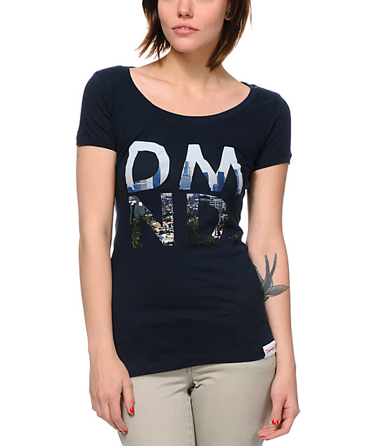 Diamond Supply Co LA DMND Navy Scoop Neck T-Shirt | Zumiez