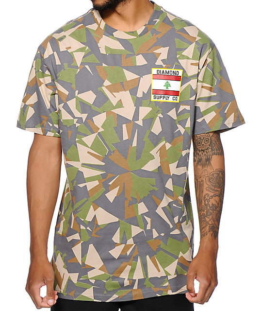 diamond supply camo shirt