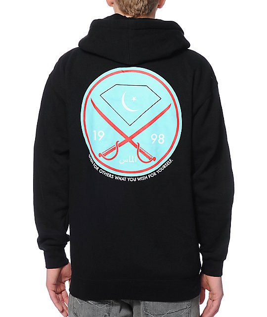 diamond supply zip up hoodie