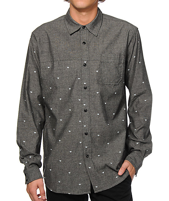 diamond button up shirt