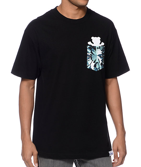 Diamond Supply Co x Grizzly Grip Simplicity Black Pocket T-Shirt | Zumiez
