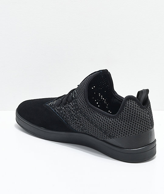 Diamond Supply Co. All Day Black Knit & Suede Skate Shoes | Zumiez
