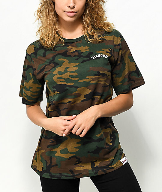 diamond supply camo shirt