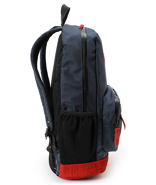 Diamond Supply Co. Diamond Navy & Red Croc School Life Backpack | Zumiez