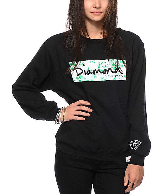 diamond supply co womens crew neck