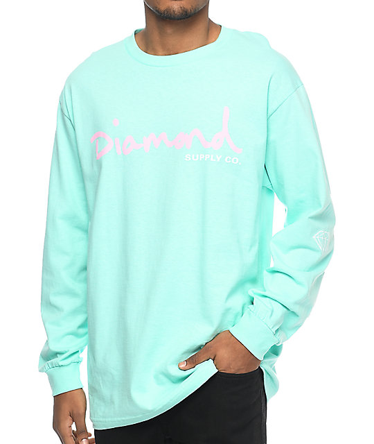 OG Script Blue Long Sleeve T-Shirt 