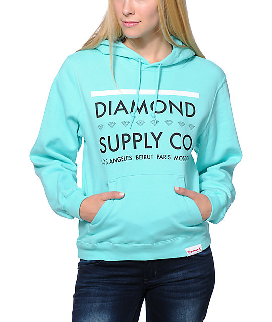 mint blue hoodie