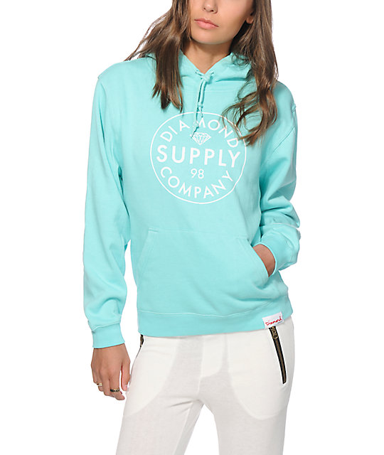 Diamond Supply Co. Stamped Blue Hoodie | Zumiez